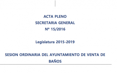 Acta de pleno 7 de noviembre de 2016