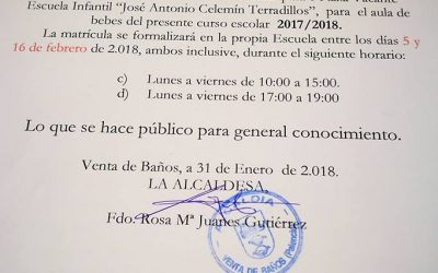 PLAZA VACANTE EN ESCUELA INFANTIL