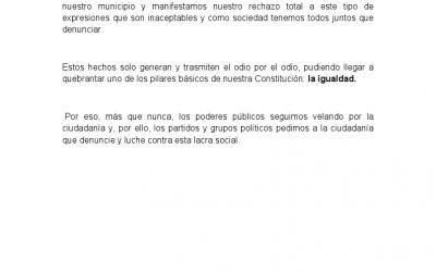 Comunicado Repulsa pintadas racistas