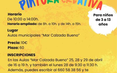 CARTEL PINTURA CREATIVA. PROGRAMA DE CONCILIACIÓN DE LA VIDA LABORAL, FAMILIAR Y PERSONAL 2 MAYO 2025