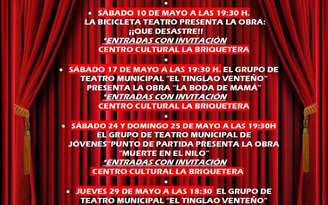 AGENDA CULTURAL DEL MES DE MAYO DE 2025