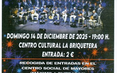 CONCIERTO DE “DOS ORILLAS” DOMINGO 14 DE DICIEMBRE A LAS 19:00 H EN LA BRIQUETERA. ENTRADAS: 2 €.