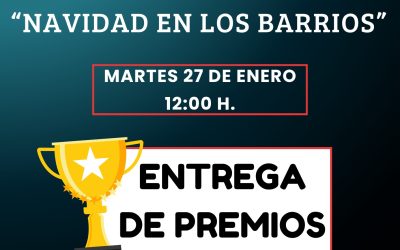 Entrega de premios: Concurso de Decoración Navideña.