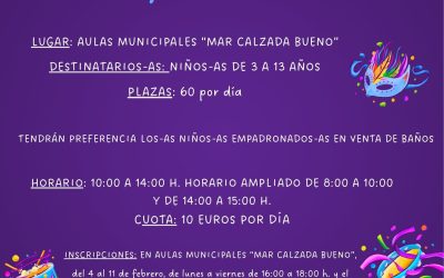 PROGRAMA DE CONCILIACIÓN DE LA VIDA LABORAL, FAMILIAR Y PERSONAL CARNAVAL 2026