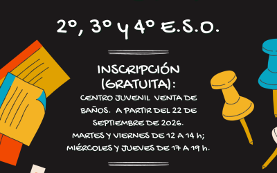 APOYO ESCOLAR 2º, 3º Y 4º E.S.O. Curso 2026-2027